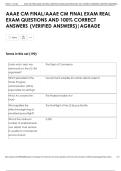 AAAE CM FINAL&sol;AAAE CM FINAL EXAM REAL  EXAM QUESTIONS AND 100&percnt; CORRECT  ANSWERS &lpar;VERIFIED ANSWERS&rpar;&vert;AGRADE