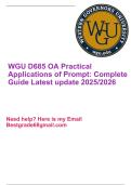 WGU D685 OA Practical Applications of Prompt&colon; Complete Guide Latest update 2025&sol;2026 