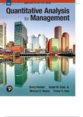 SOLUTION MANUAL FOR QUANTITATIVE ANALYSIS FOR MANAGEMENT&comma; 14TH EDITION  RENDER CHAPTER 1-15