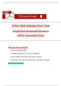ATLS 10th Edition Post Test ActualQuestionsandAnswers 100&percnt; Guarantee Pass