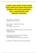 LYMPH LANA EXAM STUDY GUIDE  2026 COMPLETE QUESTIONS WITH  CORRECT DETAILED ANSWERS &vert;&vert;  100&percnt; GUARANTEED PASS  <RECENT VERSION> 