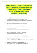 NBEO PART 2 EXAM STUDY GUIDE  2026 COMPLETE QUESTIONS WITH  CORRECT DETAILED ANSWERS &vert;&vert;  100&percnt; GUARANTEED PASS  <RECENT VERSION> 