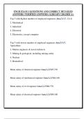ENGR EXAM 1 QUESTIONS AND CORRECT DETAILED  ANSWERS &lpar;VERIFIED ANSW