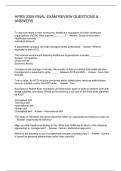 HPRS-3309 FINAL EXAM REVIEW QUESTIONS & ANSWERS
