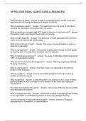 HPRS 3309 FINAL QUESTIONS & ANSWERS