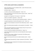 HPRS 3309 QUESTIONS & ANSWERS