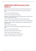 CGMS Pfeifer WWI Vocabulary Exam Rated A&plus;