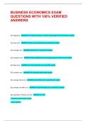 BUSINESS ECONOMICS EXAM QUESTIONS WITH 100&percnt; VERIFIED ANSWERS
