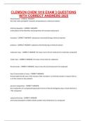 CLEMSON CHEM 1010 EXAM 3 QUESTIONS WITH CORRECT ANSWERS 2025