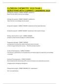 CLEMSON CHEMISTRY 1020 EXAM 1 QUESTIONS WITH CORRECT ANSWERS 2025