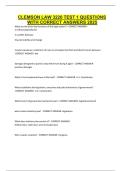 CLEMSON LAW 3220 TEST 1 QUESTIONS WITH CORRECT ANSWERS 2025&period;