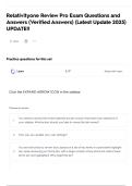 Relativityone Review Pro Exam Questions and Answers &lpar;Verified Answers&rpar; &lpar;Latest Update 2025&rpar; UPDATE&excl;&excl;