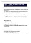 Comp II - MLA Test questions with correct answers
