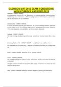 CLEMSON MKT 3010 EXAM 1 QUESTIONS WITH CORRECT ANSWERS 2025
