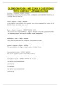 CLEMSON POSC 1010 EXAM 1 QUESTIONS WITH CORRECT ANSWERS 2025
