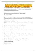 CLEMSON ABNORMAL PSYCHOLOGY EXAM 1 QUESTIONS WITH CORRECT ANSWERS 2025&period;p