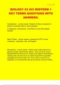 BIOLOGY 93 UCI MIDTERM 1  KEY TERMS QUESTIONS WITH  ANSWERS&period;