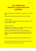 CIC COMMERCIAL  PROPERTY QUESTIONS WITH  ANSWERS&period;