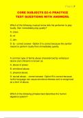 CORE SUBJECTS EC-6 PRACTICE  TEST QUESTIONS WITH ANSWERS&period;