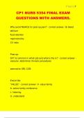 CP1 NURS 5354 FINAL EXAM  QUESTIONS WITH ANSWERS&period;
