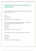 cardiovascular NCLEX questions with precise detailed answers