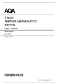 AQA A LEVEL MAY JUNE 2025 FURTHER MATHS PAPER 3S MARK SCHEME