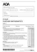 AQA AS LEVEL MAY JUNE 2025 FURTHER MATHS PAPER 2 DOCUMENT