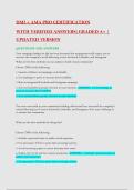 DMI &plus; AMA PRO CERTIFICATION EXAM QUESTIONS AND VERIFIED ANSWERS