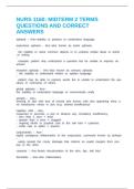 NURS 1160&colon; MIDTERM 2 TERMS QUESTIONS AND CORRECT ANSWERS