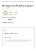 WGU D443 Health Assessment OA &vert; Objective Assessments &vert; V1 and V2 &vert; Explore New 109 Questions and Answers &vert; Latest 2025&sol;2026 Update &vert; 100&percnt; Correct&period;