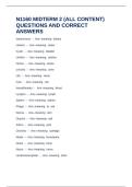 NURS 1160 MIDTERM 2 QUESTIONS AND CORRECT ANSWERS
