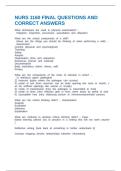 NURSING 1160 WEEK 2 QUESTIONS AND CORRECT ANSWERS