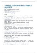 1160 DMF QUESTIONS AND CORRECT ANSWERS