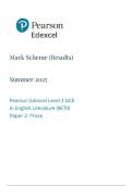 Edexcel A-Level English Literature Paper 3 2025 Mark Scheme  9ET0&sol;02