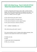 NUR 120 &lpar;Med Surg - Test 3&rpar; NCLEX STYLE PRACTICE QUESTIONS WITH ANSWERS