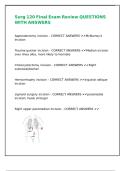 Surg 120 Final Exam Review QUESTIONS WITH ANSWERS