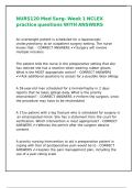 NURS120 Med Surg- Week 1 NCLEX practice questions WITH ANSWERS