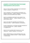 JCAHPO 11TH EDITION PRACTICE EXAM COA Questions with answers