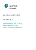 Edexcel A-Level English Language Paper 3 2025  Mark Scheme 9EN0&sol;03