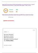WGU D449 Psych& Mental Health Nursing HESI Focus Guide&sol;Final Exam &vert; Explore 300 Questions and Answers &vert; Latest 2025&sol;2026 Update &vert; 100&percnt; Correct&period;