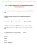 ITEC 315 Quiz Review With Complete Questions And Correct Answers 