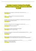 Lactation Counselor Training &ndash; Healthy Children Project &lpar;2025&sol;2026&rpar; &ndash; Questions and Answers&comma; A&plus; Grade Study Material