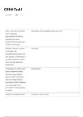 CRRN Test 1 EXAM QUESTIONS AND VERIFIED CORRECT ANSWERS