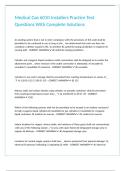 Medical Gas 6010 Installers Practice Test Questions With Complete Solutions