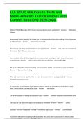 LU&colon; EDUC 606 Intro to Tests and Measurements Test Questions with Correct Solutions 2025-2026&period;