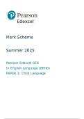 Edexcel As-Level English Language Paper 2 2025 Mark Scheme 8EN0&sol;02