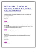 BIOS 252 Exam 1 &vert; Anatomy and Physiology II Review &vert; Verified Questions and Answers