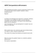 AEPA Test questions with answers
