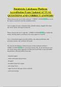 Databricks Lakehouse Platform  Accreditation Exam Updated ACTUAL  QUESTIONS AND CORRECT ANSWERS
