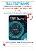 Test Bank - Lehninger Principles of Biochemistry&comma; 8th Edition &lpar;Nelson&rpar; Chapter 1-28 &vert; All Chapters